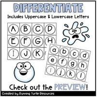 Winter Letter Match SPLAT Game l Winter Playdough Literacy Center