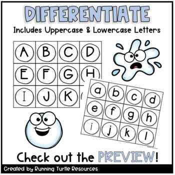 Winter Letter Match SPLAT Game l Winter Playdough Literacy Center