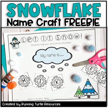 Winter Snowflake Name Craft FREEBIE