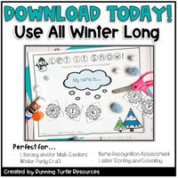 Winter Snowflake Name Craft FREEBIE