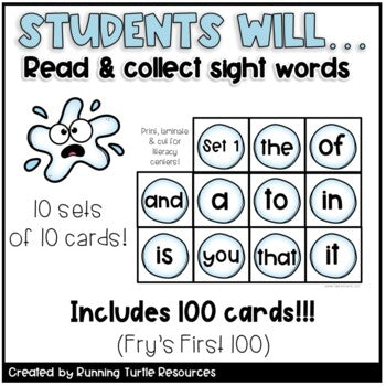 Snowball SPLAT Sight Word Game l Winter Literacy Center