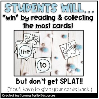 Snowball SPLAT Sight Word Game l Winter Literacy Center
