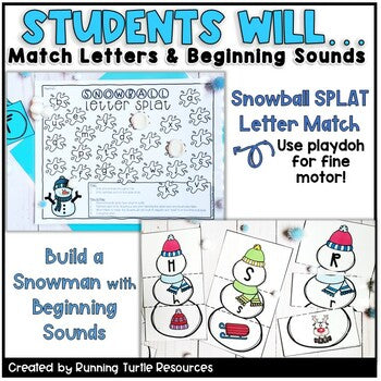 Winter Literacy Centers Activities Preschool Kindergarten January Centers