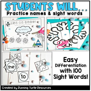 Winter Literacy Centers Activities Preschool Kindergarten January Centers