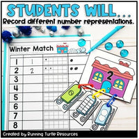 Winter Math Activities Number Match 1-10