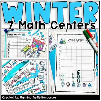 Winter Math Activities and Centers BUNDLE l Preschool Kindergarten