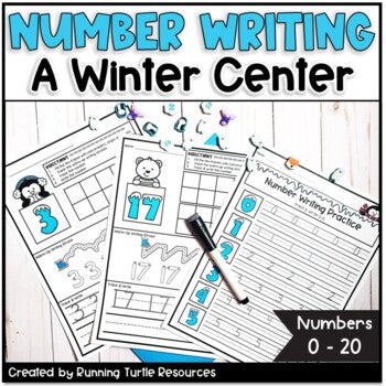 Writing Numbers to 20 Winter Theme Math