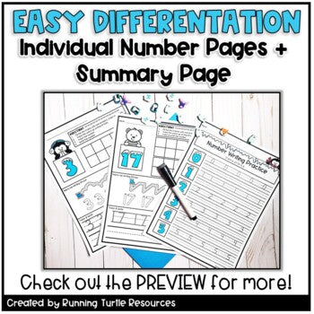 Writing Numbers to 20 Winter Theme Math