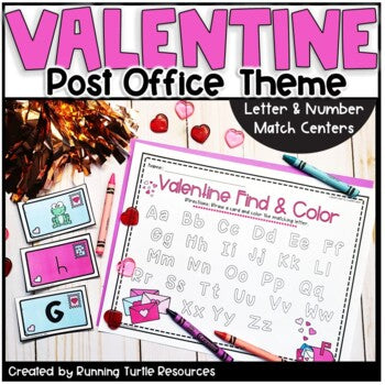 Valentine's Day Post Office Dramatic Play l Valentine Letter and Number Match