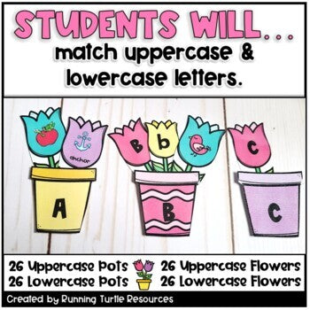 Spring Letter and Beginning Sound Match Garden