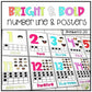 Bold and Bright Number Line and Posters 0-20