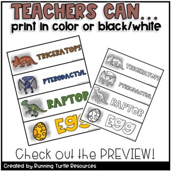 Dinosaur Word Wall Words l Paleontology Vocabulary