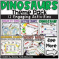 Dinosaurs Math and Literacy Centers for Preschool, Pre-K, and Kindergarten