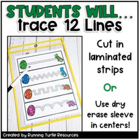 Dinosaur Prewriting Strips l Fine Motor Activity