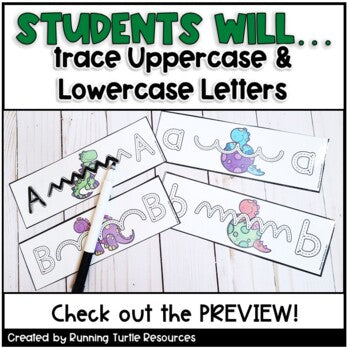 Dinosaur Prewriting Strips l Fine Motor Activity