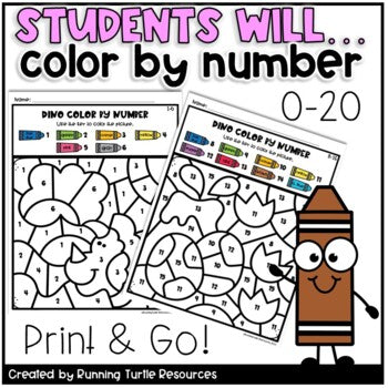 Dinosaur Color by Code Number and Letter