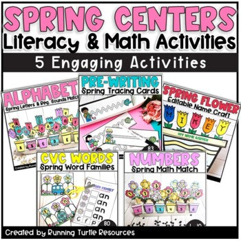 Spring Flowers Literacy and Math Activities