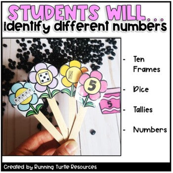 Flower Number Match l Spring Math Center