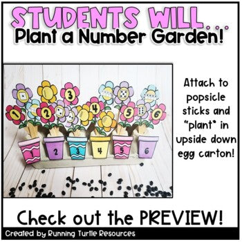 Flower Number Match l Spring Math Center