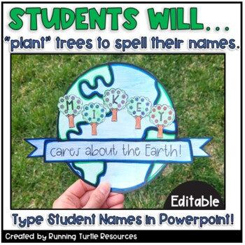 Earth Day Primary Mini Pack l Editable Name Craft