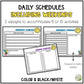 Spring Daily and Weekly Schedules l Editable Templates