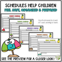 Summer Student Schedules l Editable Templates