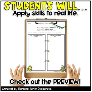 Problem Solving Lemonade SEL Writing Craft