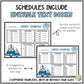 Winter Daily and Weekly Schedules l Editable Templates