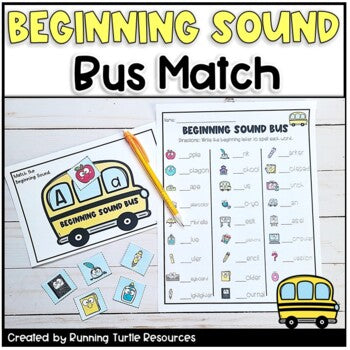 Back to School Beginning Sound Task Cards CCSS.ELA.RF.K.2d