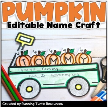 Pumpkin Craft EDITABLE Name Craft