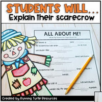 Build A Scarecrow Fall Glyph Craftivitiy l All About Me Craft