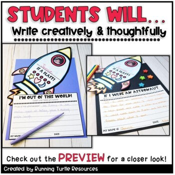 Rocket Ship Craft & Space Exploration Writing Activities to use during the Artemis Missions