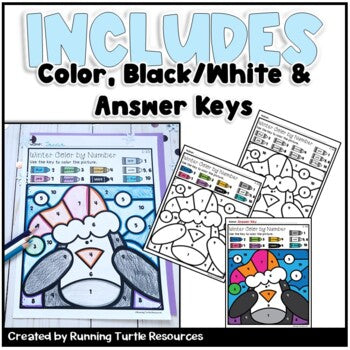 Editable Winter Color by Code Numbers 0-20