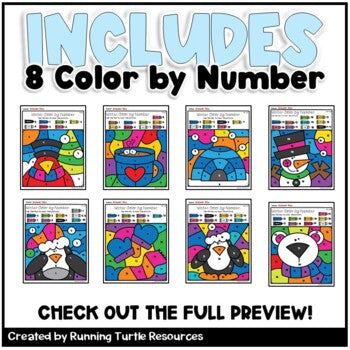 Editable Winter Color by Code Numbers 0-20