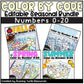 Editable Color by Code Numbers 0-20 Seasonal BUNDLE