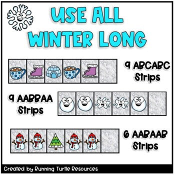 Winter Pattern Strips l Preschool and Kindergarten Math Center