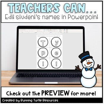 Snowman Name Craft EDITABLE l Winter Craftivity