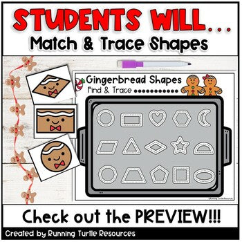 Gingerbread Unit Math Centers, December Holiday Math Activities
