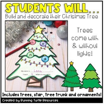 Christmas Tree Name Craft Editable December Craft