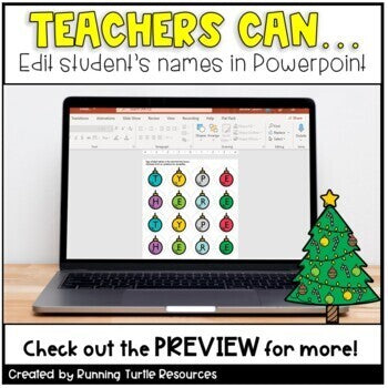 Christmas Tree Name Craft Editable December Craft