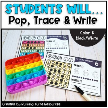 Pop It Fidget Number Formation & Ten Frames