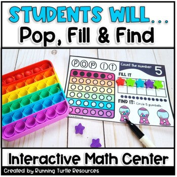 Pop It Fidget Number Formation & Ten Frames