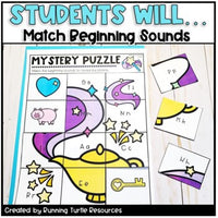 Alphabet Mystery Puzzles Letter Beginning Sounds Match, Fairytale Magic Theme