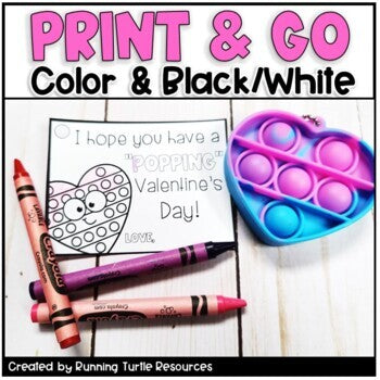 Pop It Valentines Day Gift Tags to Students EDITABLE