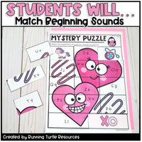 Valentine's Day Alphabet Mystery Puzzles Letter Match