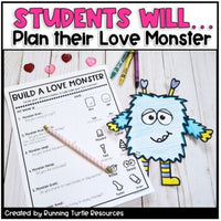 All About Me Love Monster Craft Valentines Day Writing