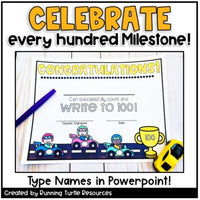 Counting to 1000 Hundreds Charts Number Scroll
