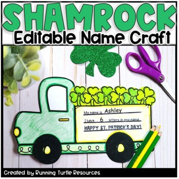St Patricks Day Crafts l Shamrock Name Craft