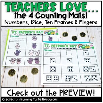 St. Patrick's Day Number Match Count and Cover Task Cards