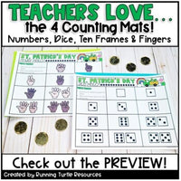 St. Patrick's Day Number Match Count and Cover Task Cards